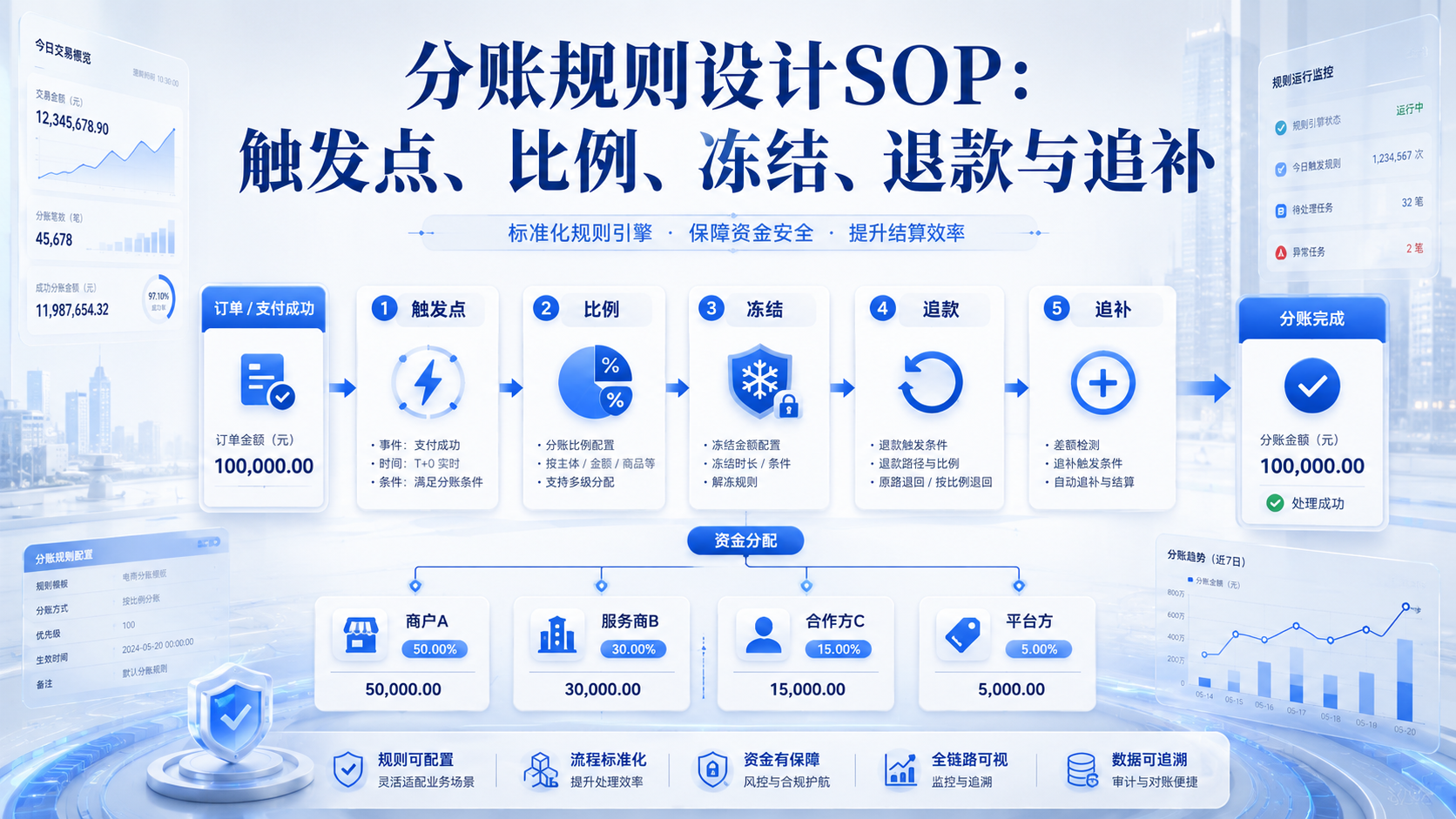 分账规则设计SOP：触发点、比例、冻结、退款完整解析