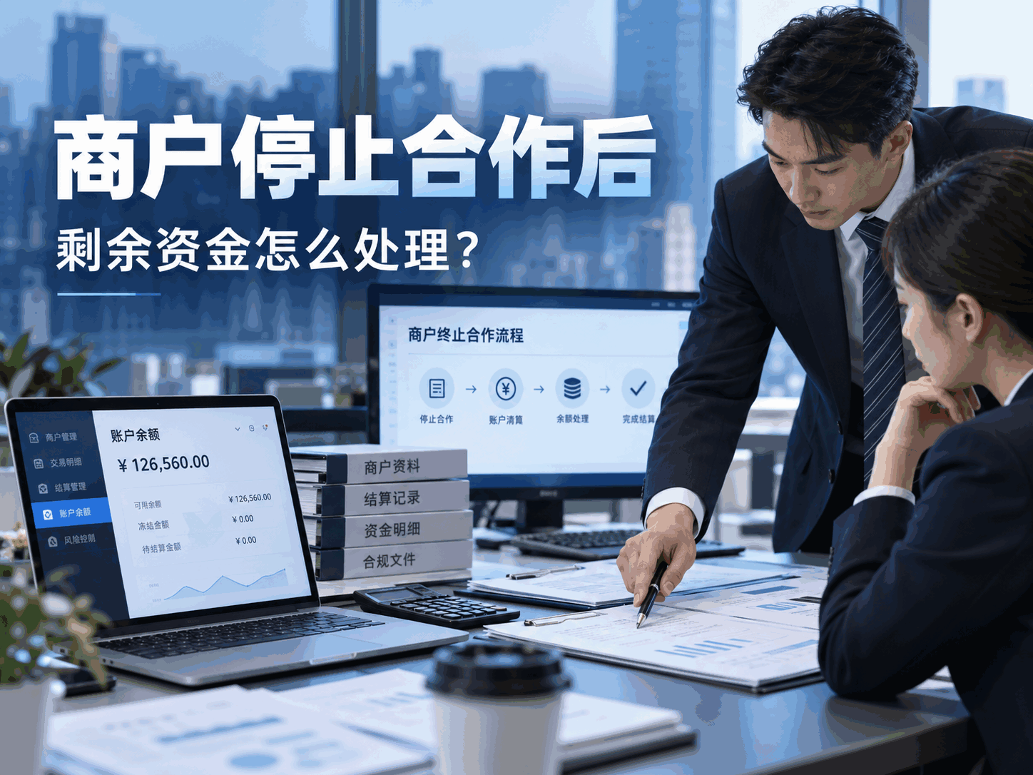商户停止合作后，账户里的剩余资金应该怎么处理？